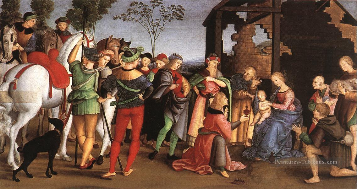 L’adoration des mages Oddi autel Renaissance Raphaël Peintures à l'huile